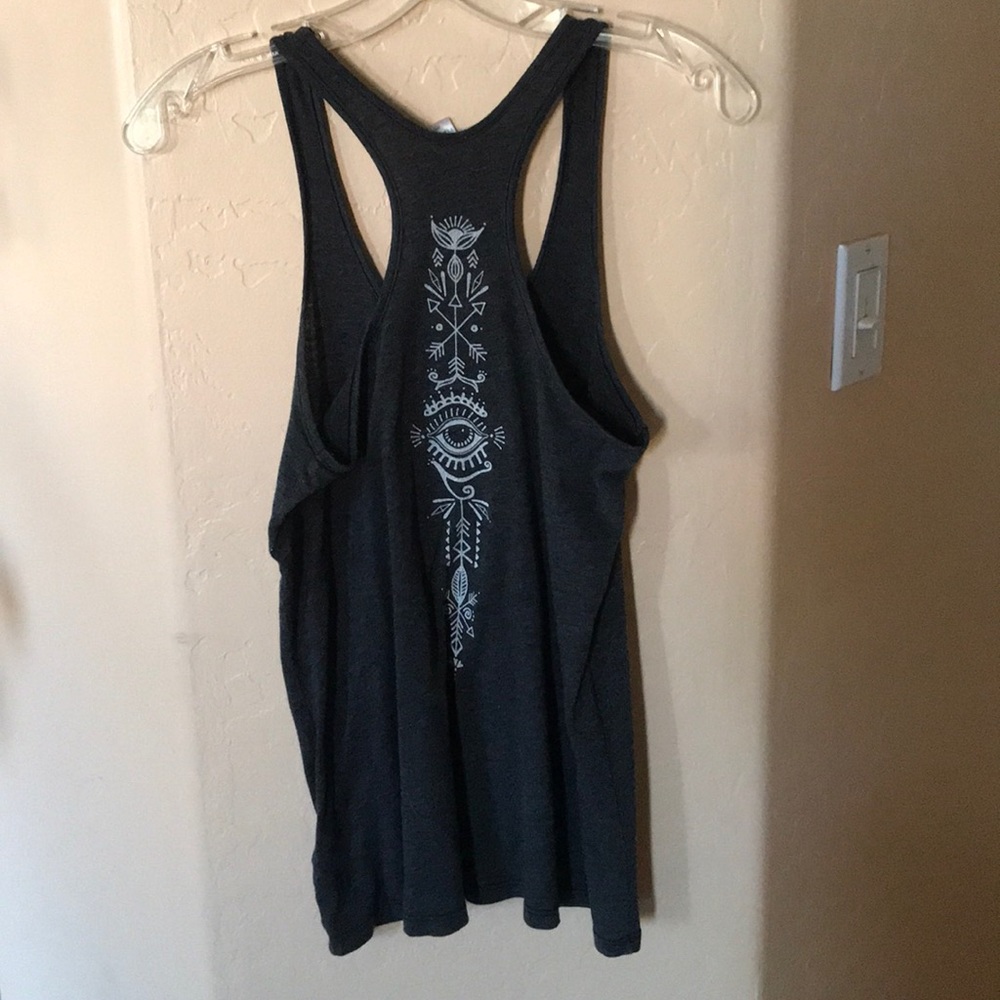 Soul Flower grey tank
